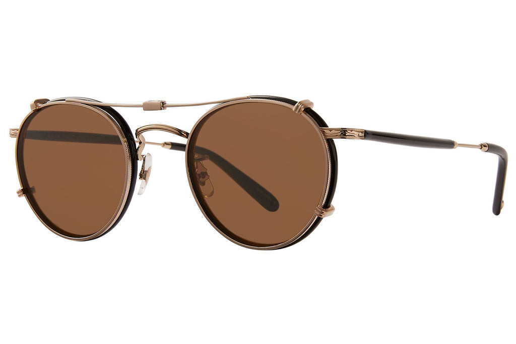 Garrett Leight - Wilson Clip On Shades Gold with Brown Lenses