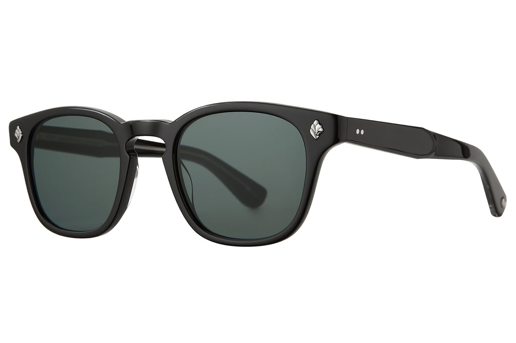 Garrett Leight - Ace Sunglasses Black with Semi-Flat Blue Smoke Lenses