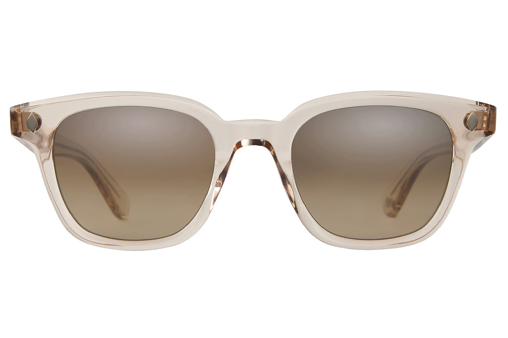 Garrett Leight - Broadway Sunglasses Shell Crystal with Semi-Flat Brown Layered Mirror Lenses
