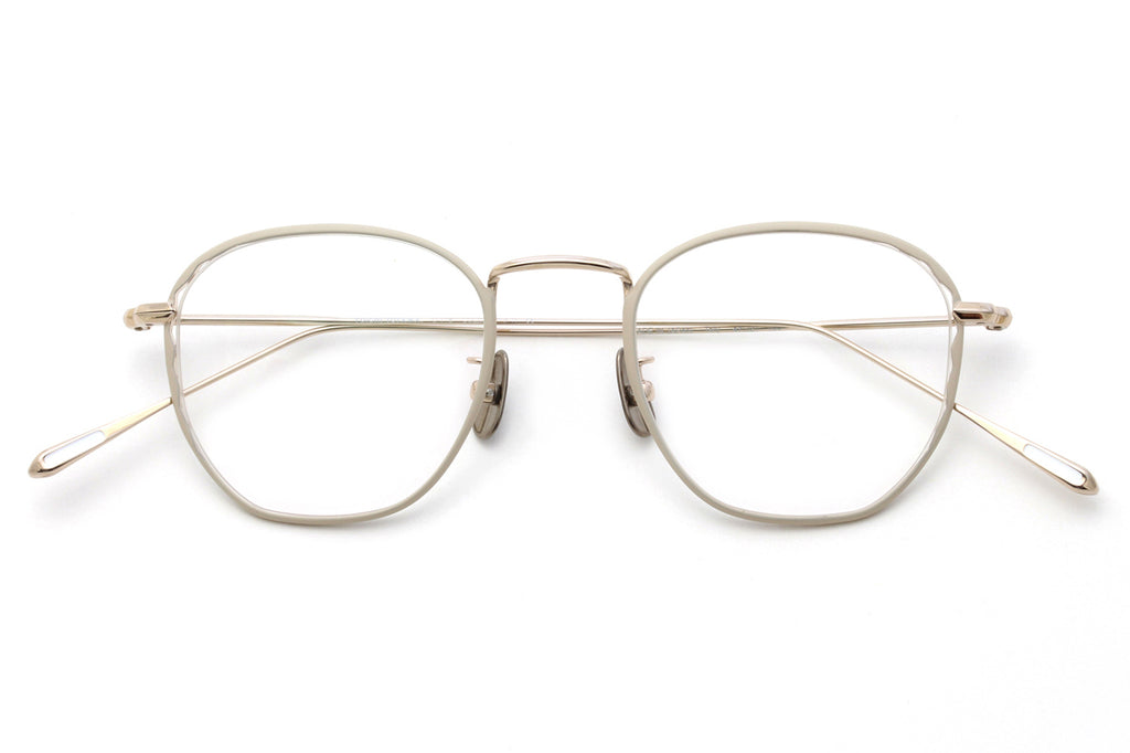 Yuichi Toyama - Telly (U-118) Eyeglasses White Gold/Beige