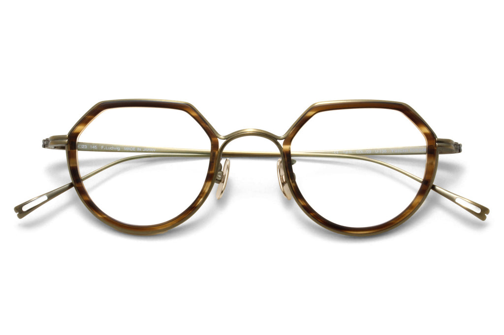 Yuichi Toyama - F. Ludwig (U-136) Eyeglasses Brown Sasa/Antique Gold