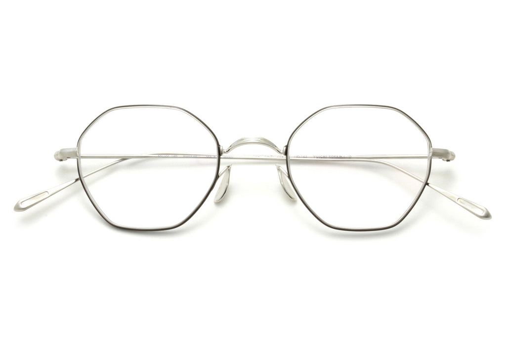 Yuichi Toyama - Hakkaku (UD-143) Eyeglasses Hair Line Silver/Clear Dark Gray