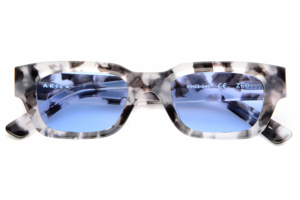 AKILA® Eyewear - Zed Sunglasses Brooklyn Tortoise w/ Sky Blue Lenses